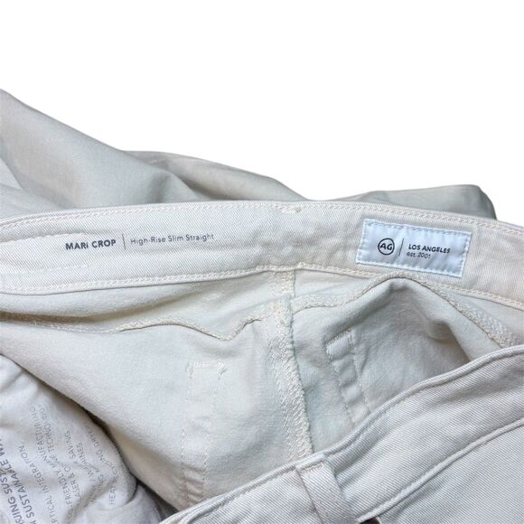 AG Adriano Goldschmied Cream Straight Leg Jeans - Picture 5 of 6